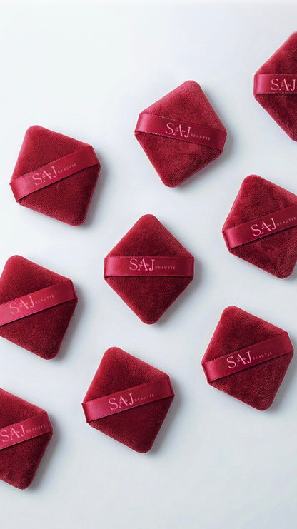 Burgundy Velvet Puff